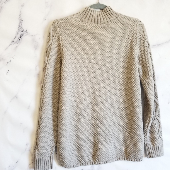 LUCKY BRAND Grey Mockneck Sweater, Size Small - Picture 4 of 9